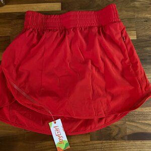 NWT JOYGIRL TENNIS SKORT WITH POCKET AND FRONT AND BACK ACCENTS RED SMALL
